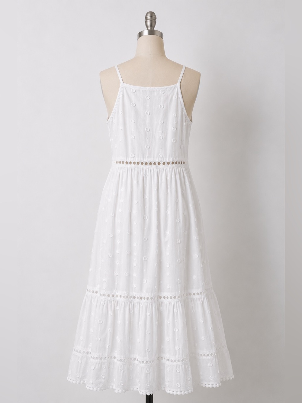 Farm Rio “Harmonia” White Eyelet Daisy Midi Dress - Sz Small or Medium - Picture 8 of 10